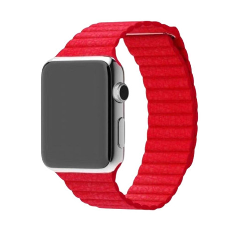 Кожаный ремешок Leather Loop для Apple Watch 38/40/41mm Red